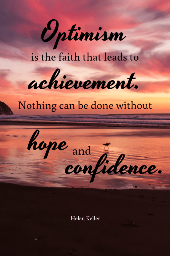 Helen Keller quote optimism hope