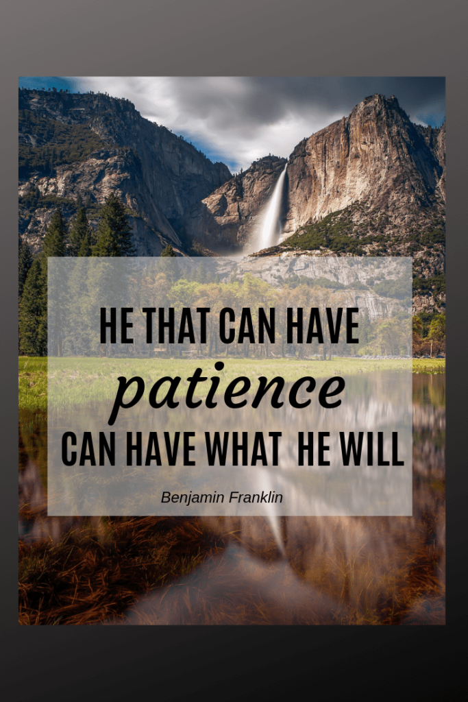 Benjamin Franklin quote patience