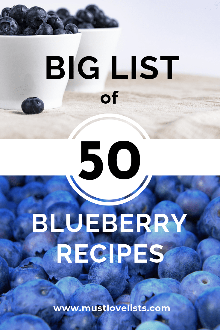 Big List of Blueberry Recipes - Must Love Lists