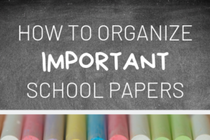 Organize important school papers using a binder. Keep all important information together in one easy-access place.