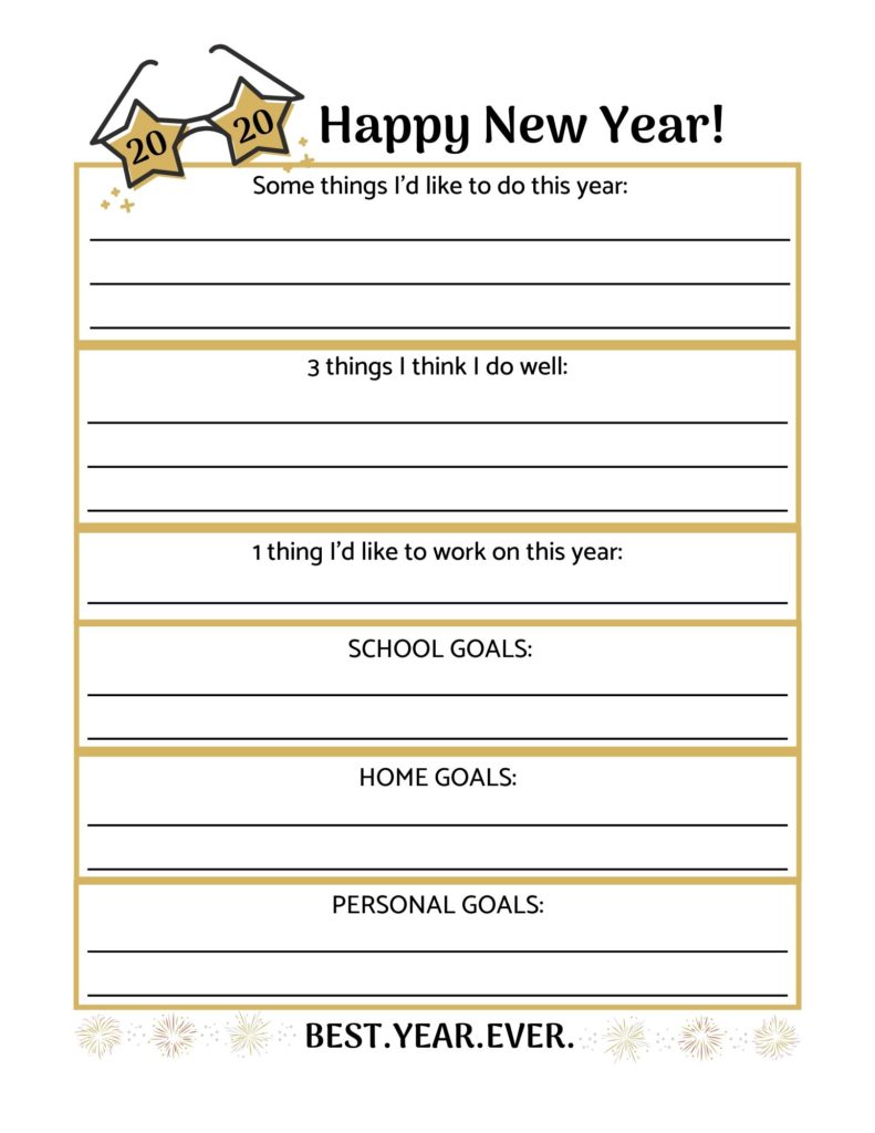 New Year goal setting for kids