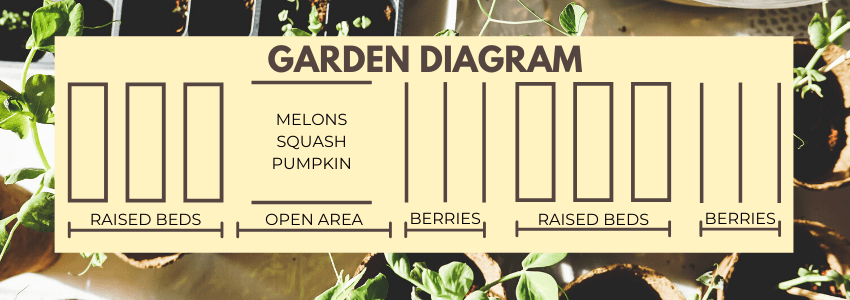 Garden diagram for raised beds
