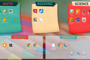 Create a fun desktop background for online learning