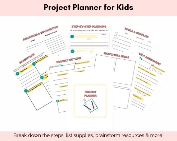 Project planner pack for kids