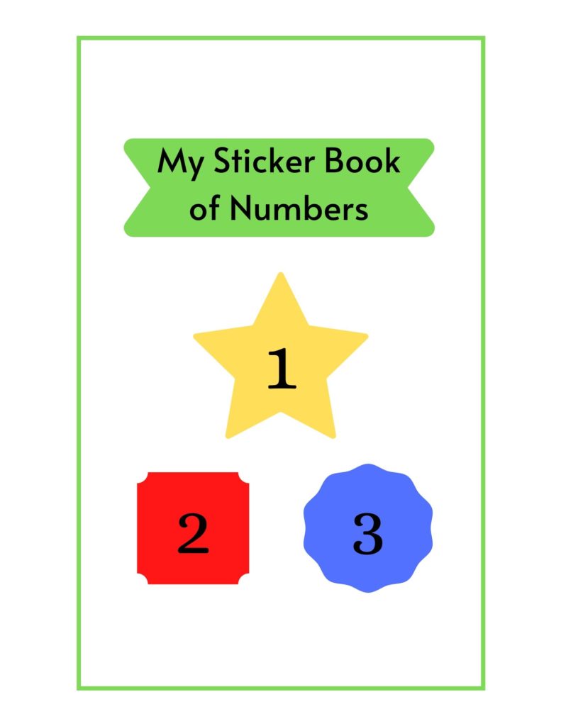 Sticker book of numbers printable