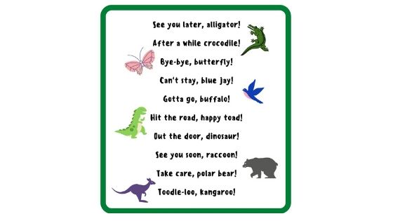 See you later alligator printable
