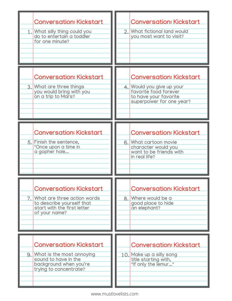 20 Silly Conversation Starters For Families