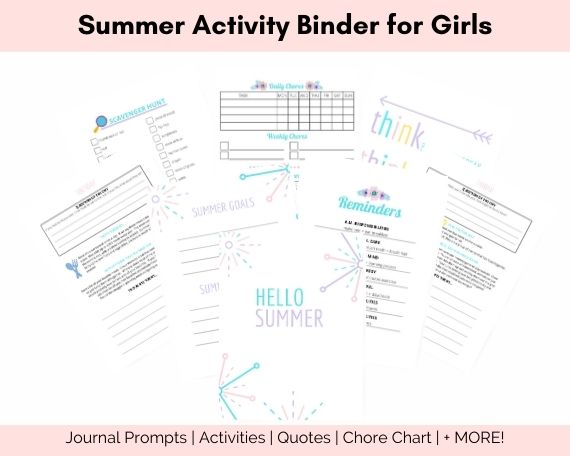 Summer activity binder printables