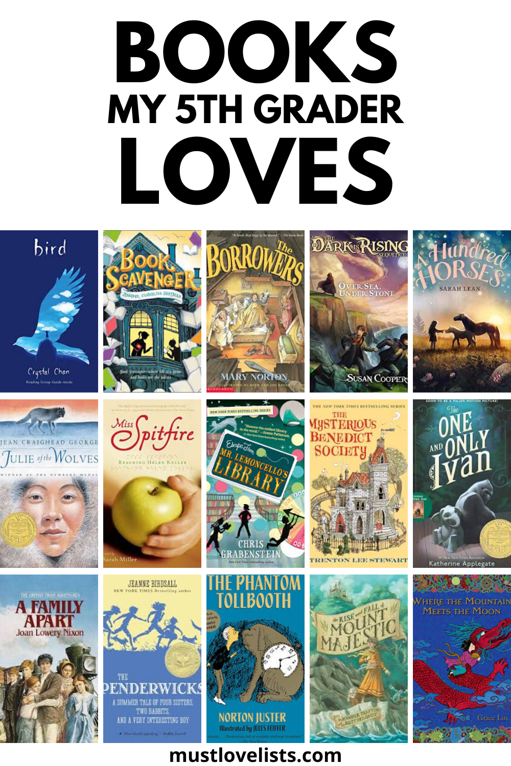 Book for Tween Girls Must Love Lists