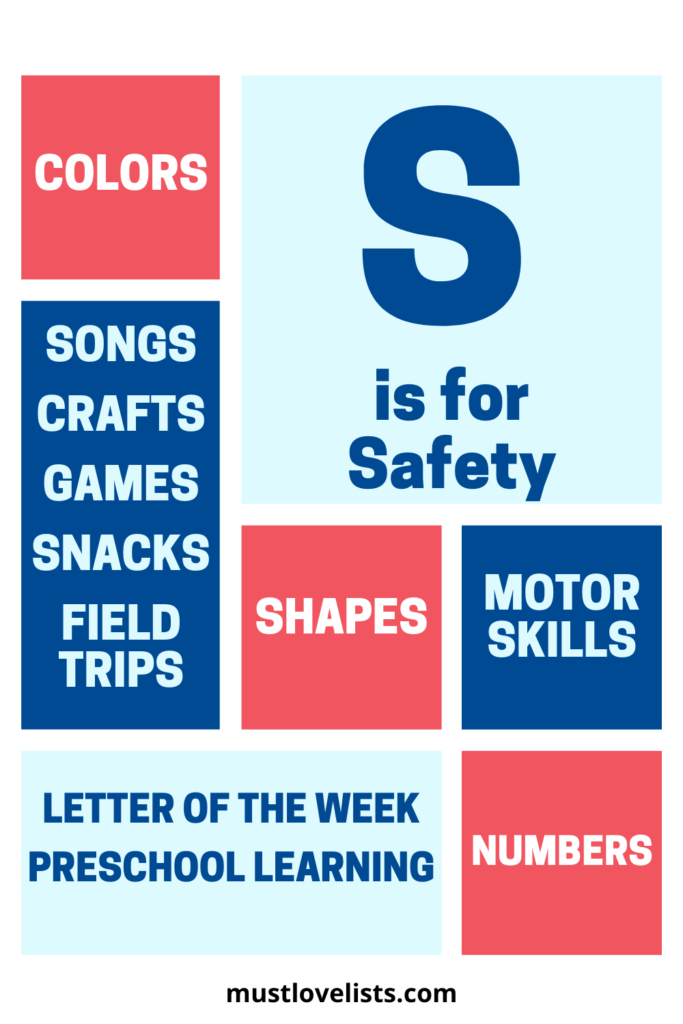 Letter of the week S is for Safety
