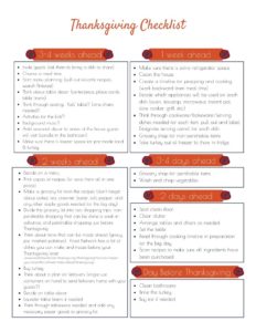 Thanksgiving Plan: A Step-By-Step Checklist - Must Love Lists