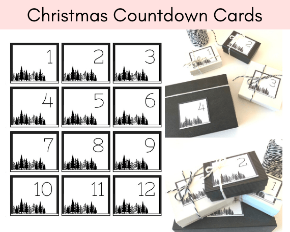 Christmas countdown cards