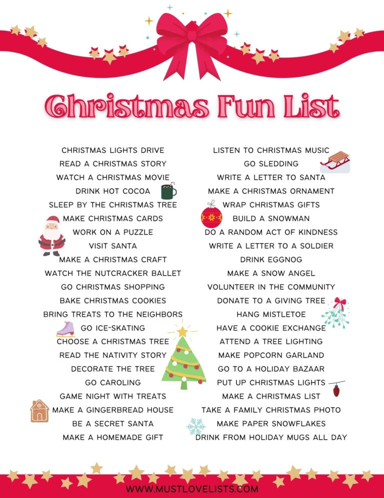 Huge Christmas Activity Printables Pack (Free!) - Must Love Lists