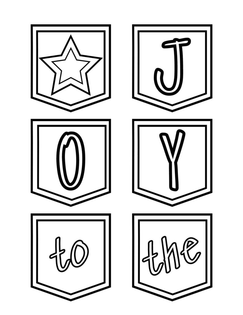 Joy to the World coloring banner