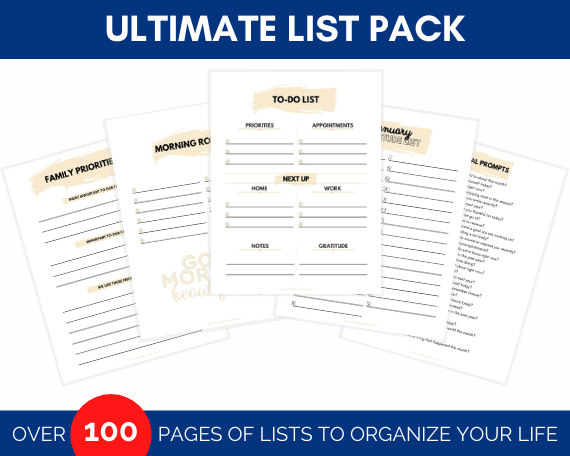 Ultimate list pack to organize everything