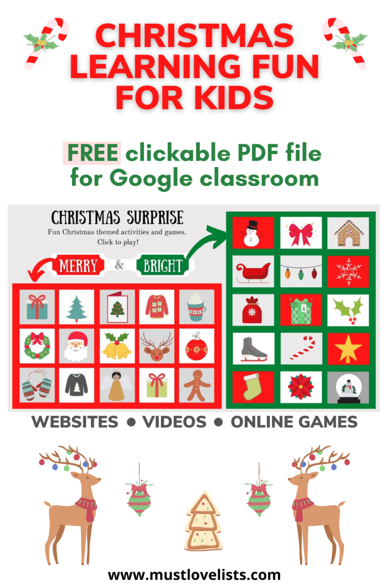 Christmas Websites &amp; Online Games for Learning - Must Love Lists