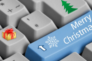 Christmas computer keyboard