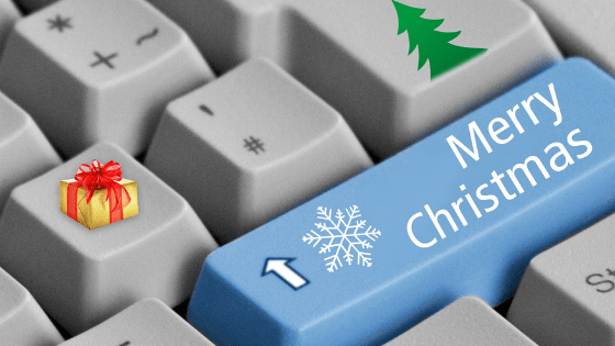 Christmas computer keyboard