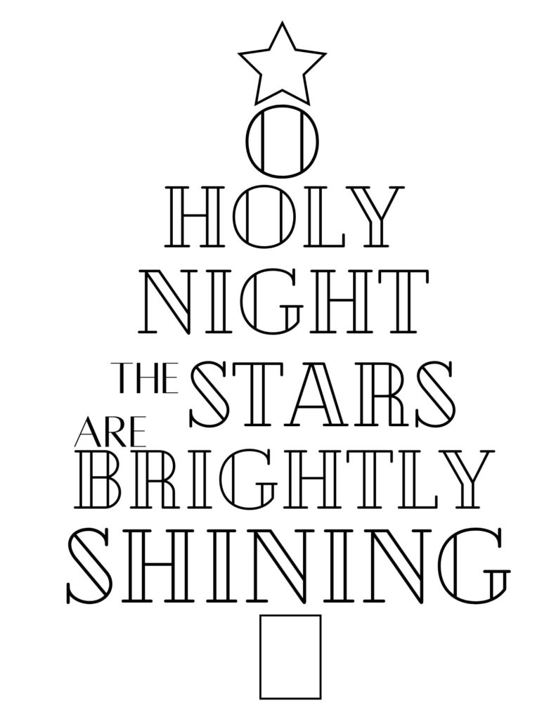 O Holy night coloring page