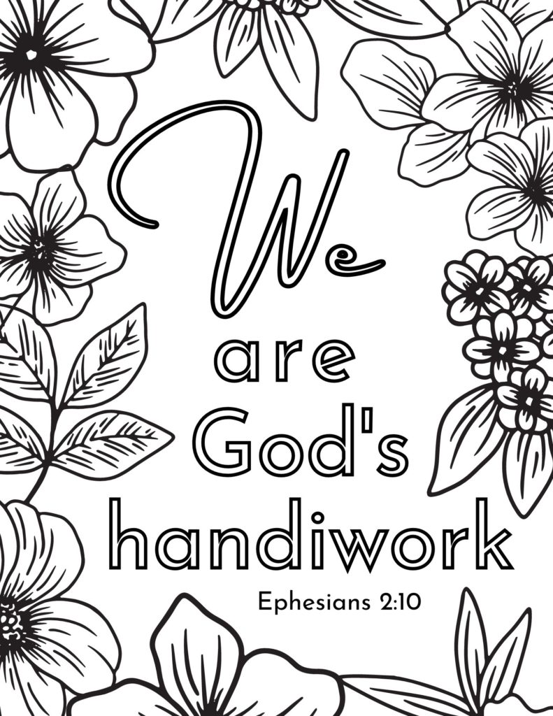 Ephesians 2:10 coloring page