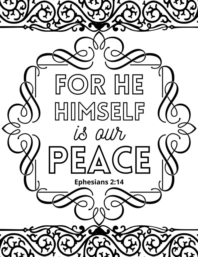 Ephesians 2:14 coloring page