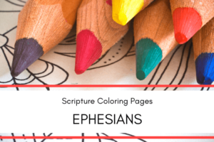 Scripture coloring pages Ephesians with colored pencil tips