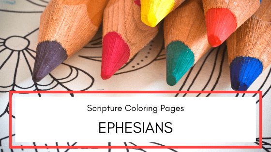 Scripture coloring pages Ephesians with colored pencil tips