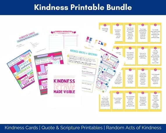 Kindness printables for homeschool on Etsy