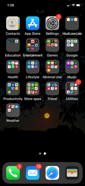 Organize your apps