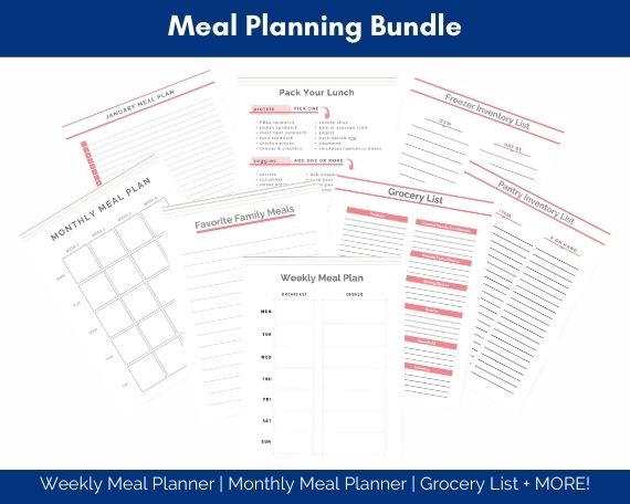 Meal planning printables
