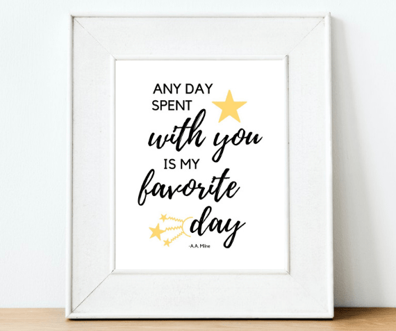any day spent with you print