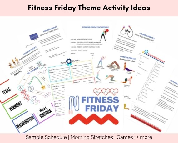 Fitness Friday Theme Activity Pack