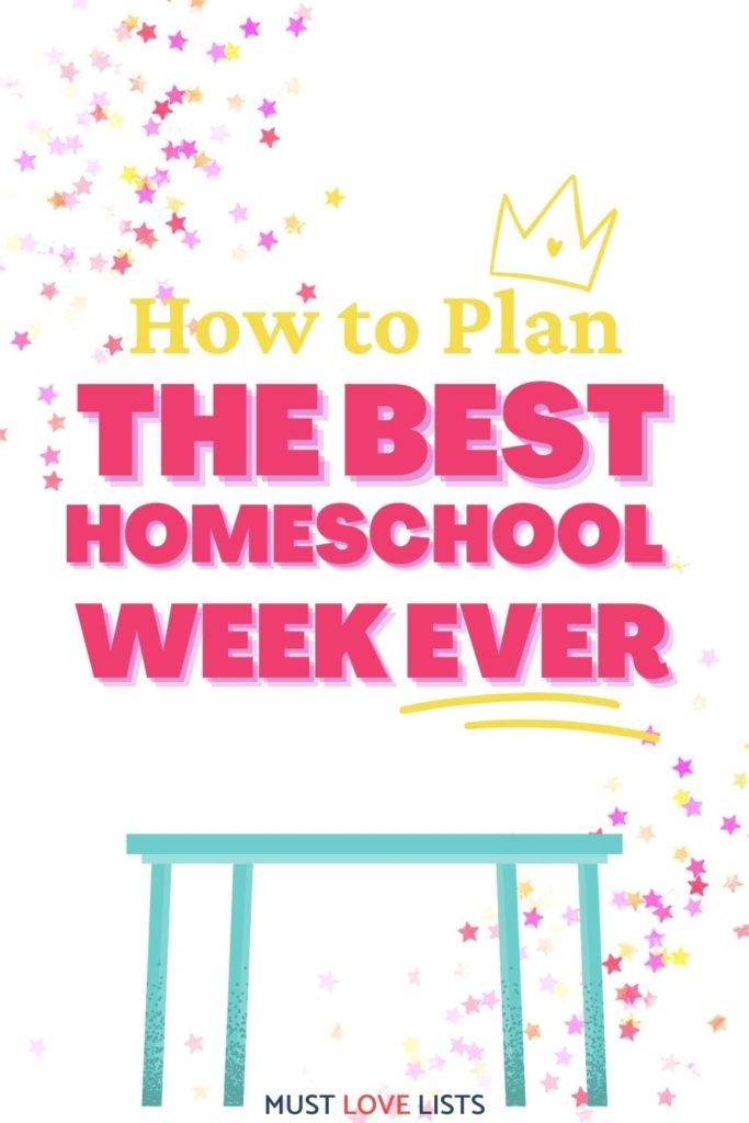 How to plan the best homeschool week ever with fun themes
