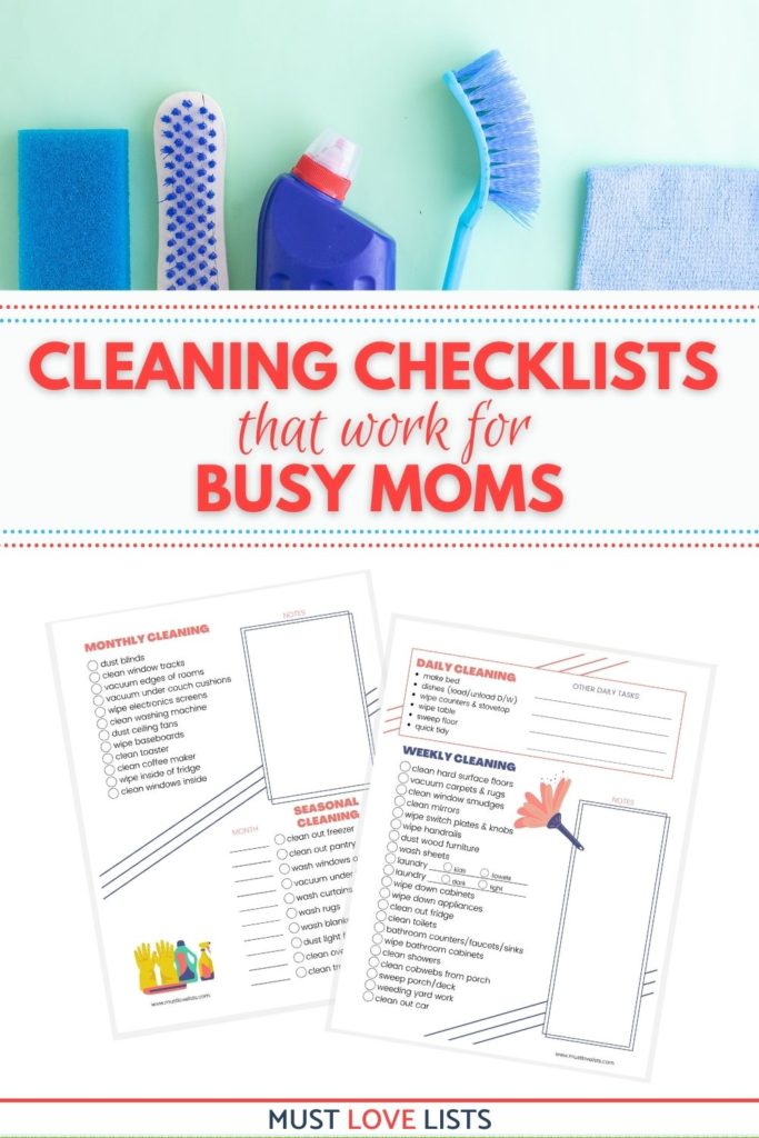 Cleaning checklists that work for busy moms