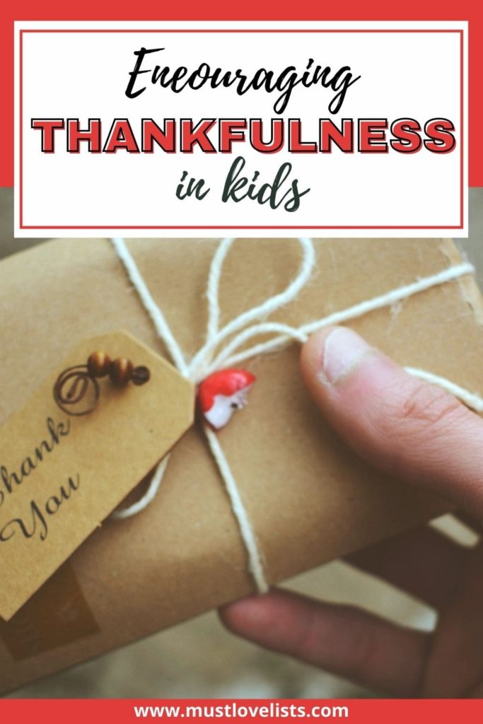 Encouraging thankfulness in kids