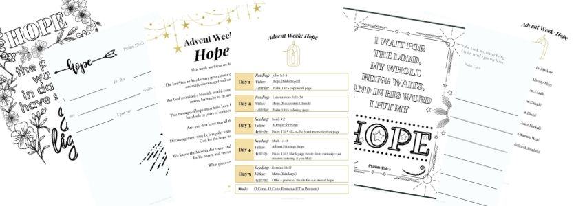 Homeschool advent lesson plan: hope