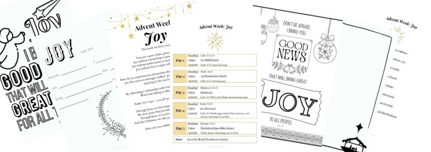 Homeschool advent lesson plan: joy