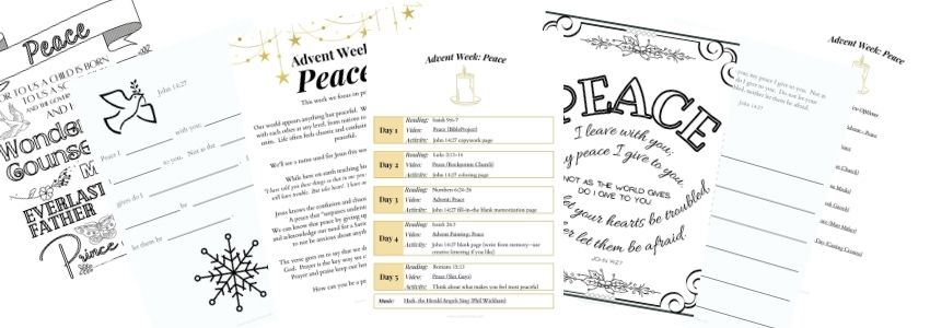 Homeschool advent lesson plan: peace
