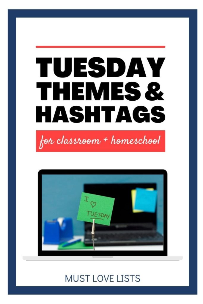 Tuesday themes and hashtags
