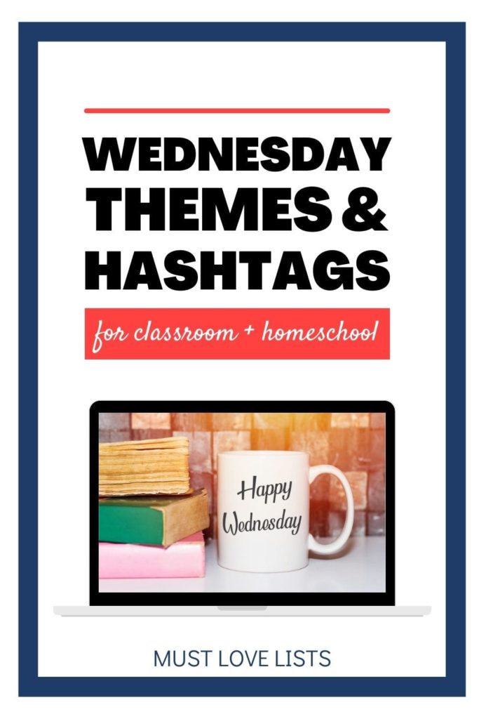 Wednesday themes and hashtags
