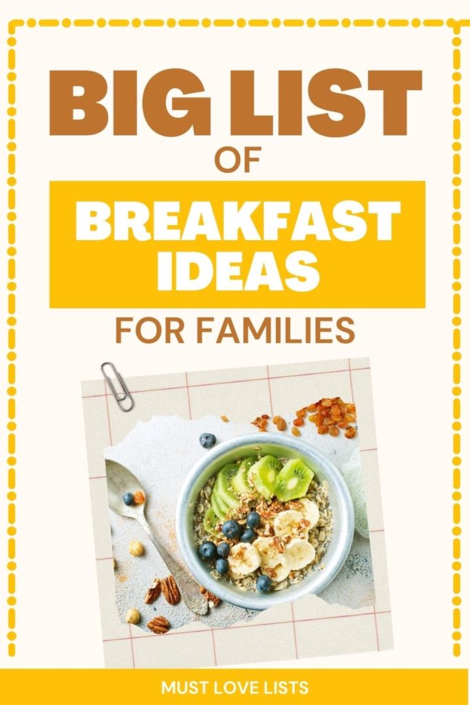 big list of breakfast ideas