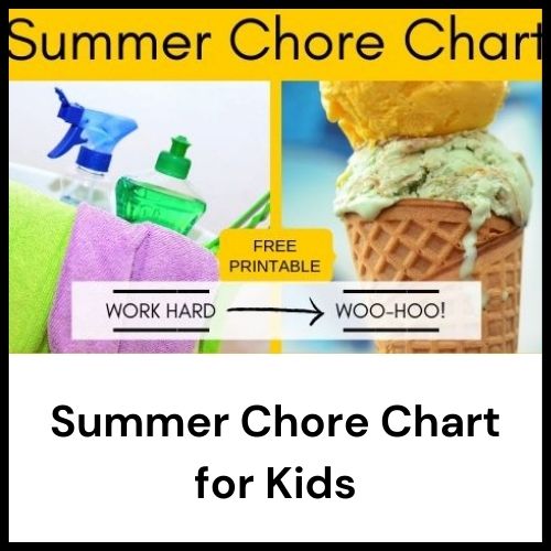 summer chore chart