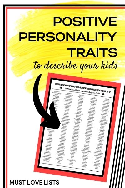 positive personality traits pin