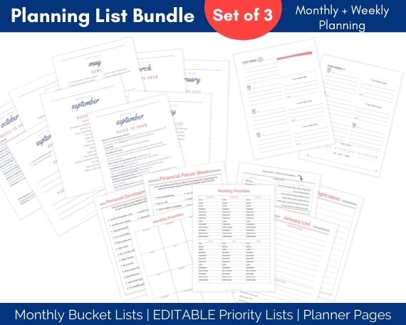 planning list bundle