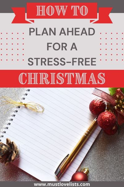 plan ahead for Christmas