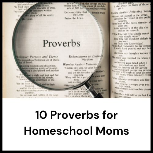 encouraging proverbs for homeschool moms