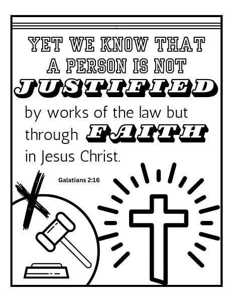 Galatians 2:16 coloring page