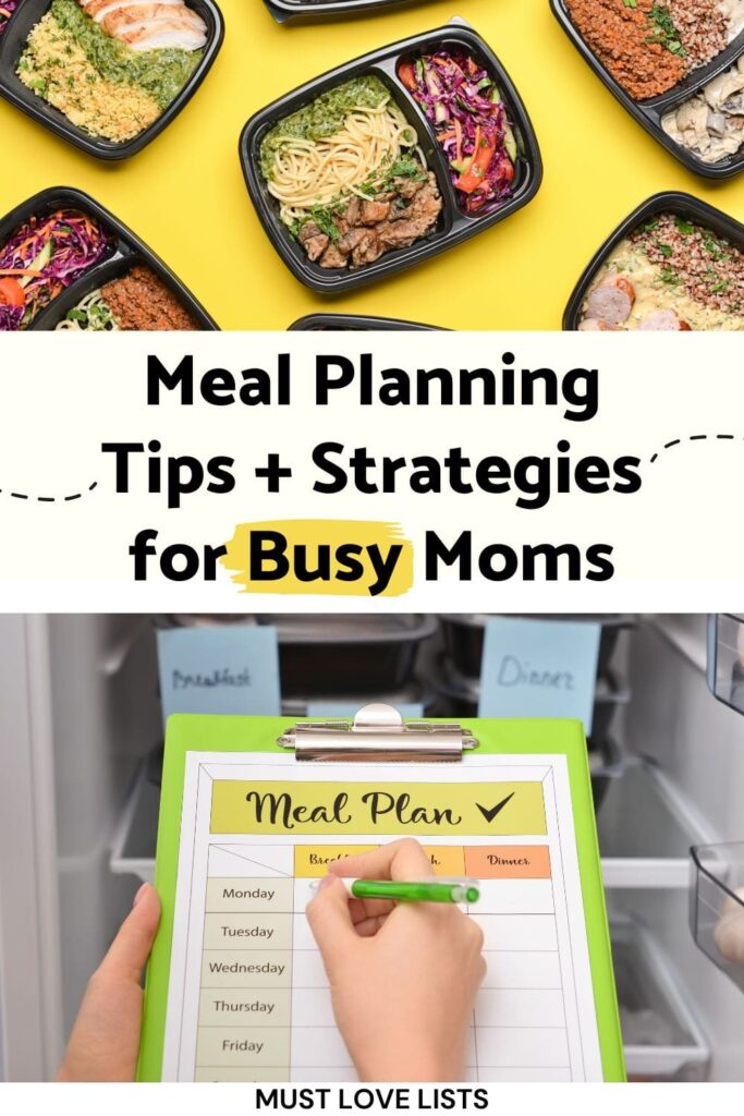 meal planning tips for busy moms