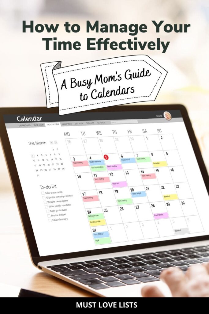 How to Manage Your Time Effectively A Busy Mom's Guide to Calendars