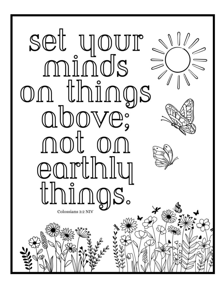 Scripture Coloring Pages: Colossians - Must Love Lists